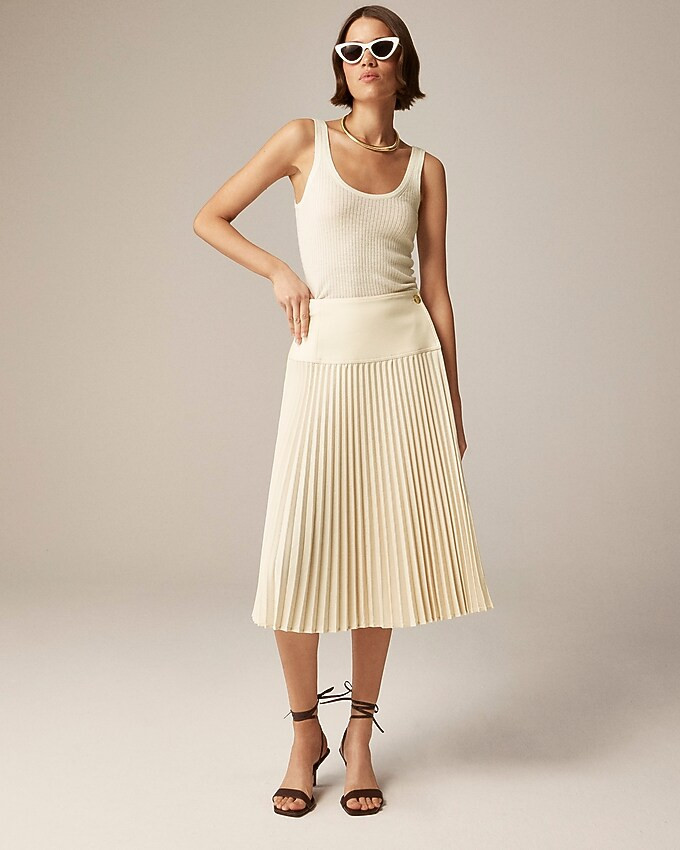 Pleated wrap skirt | J. Crew US