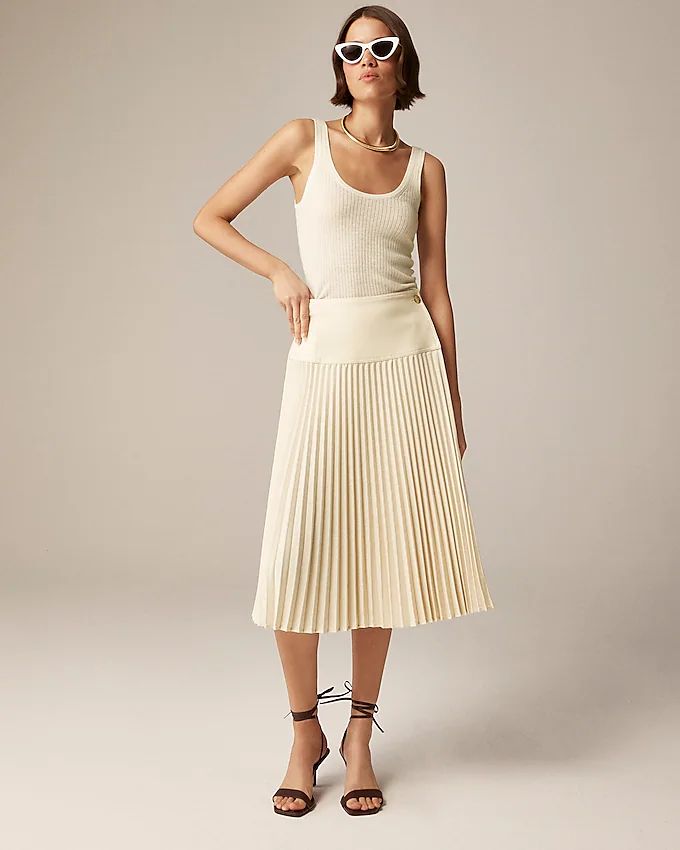 Pleated wrap skirt | J.Crew US