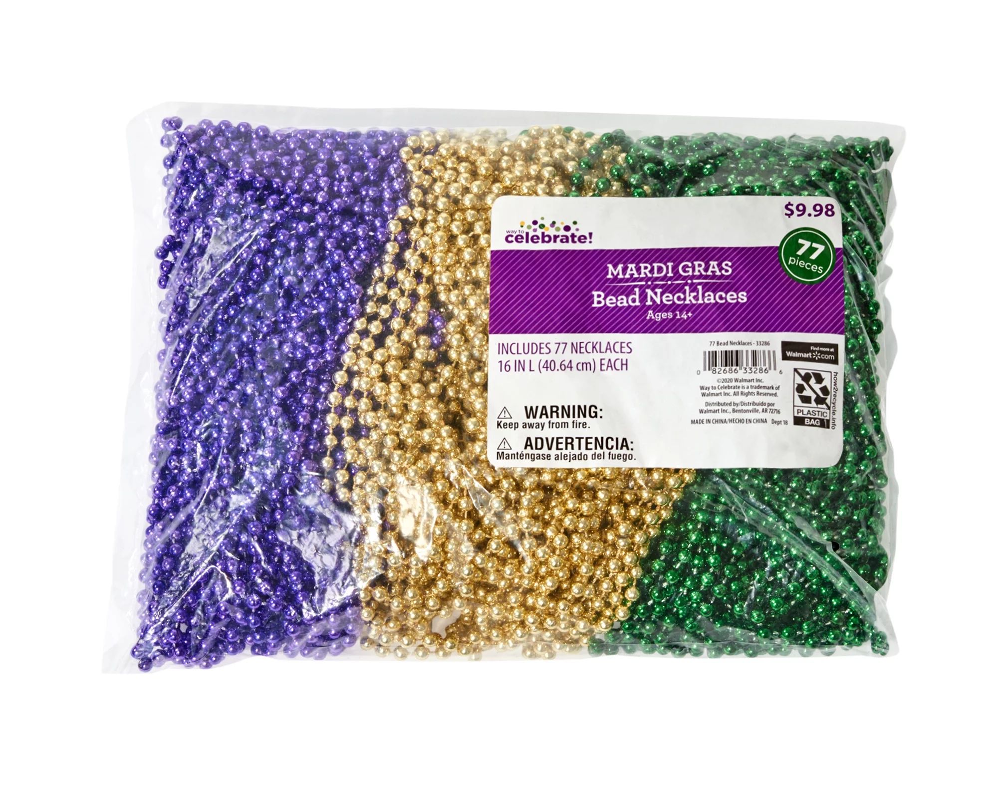 Madri Gras Way to Celebrate 77CT Bead Necklaces | Walmart (US)