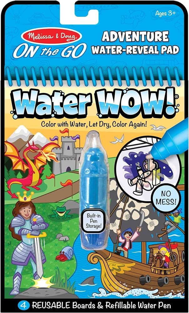 Melissa & Doug On The Go Water Wow! Reusable Water-Reveal Activity Pad – Adventure - - Party Fa... | Amazon (US)