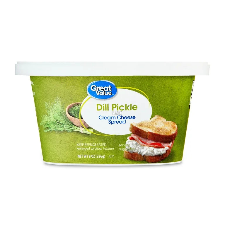 Great Value Dill Pickle Cream Cheese Spread, 8 oz Tub | Walmart (US)