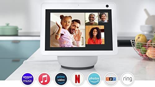 Echo Show 10 (3rd Gen) | HD smart display with motion and Alexa | Glacier White | Amazon (US)