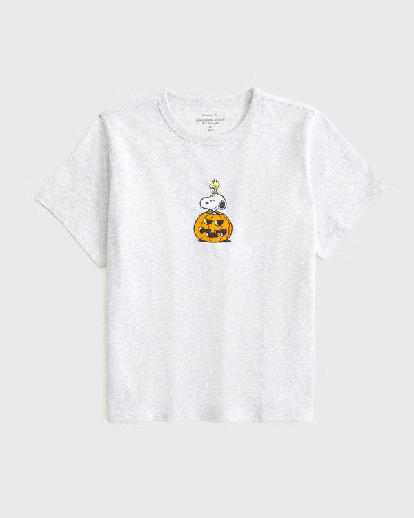 Short-Sleeve Snoopy Graphic Skimming Tee | Abercrombie & Fitch (US)