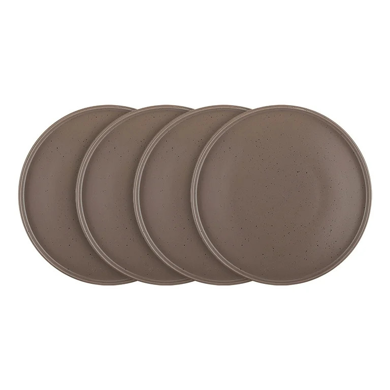 Stone Lain Celina Stoneware Plate Replacements, 4 Count Dinner Plates, Brown Speckled | Walmart (US)