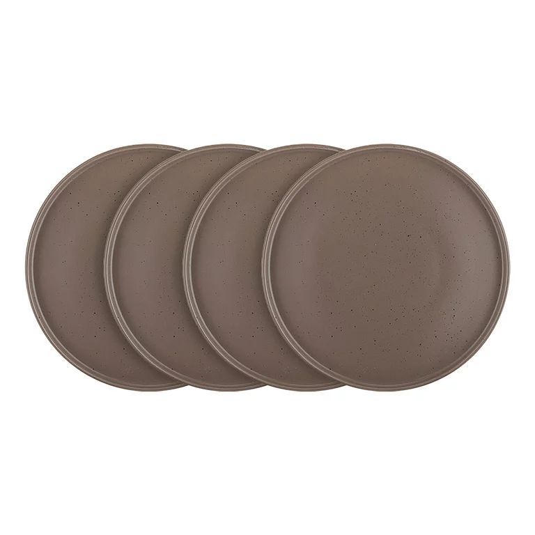 Stone Lain Celina Stoneware Plate Replacements, 4 Count Dinner Plates, Brown Speckled | Walmart (US)