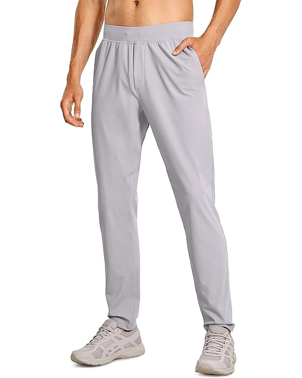 CRZ YOGA 4-Way Stretch Athletic Pants for Men 30" Workout Lounge Casual Work Jogger Pants with Zi... | Amazon (US)