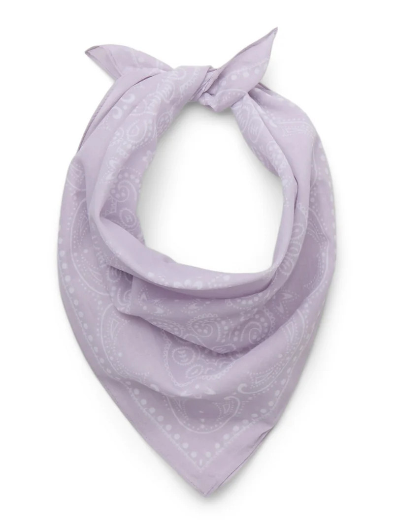 Time and Tru Women's Western Star Bandana, One Size, Lavender Linen | Walmart (US)