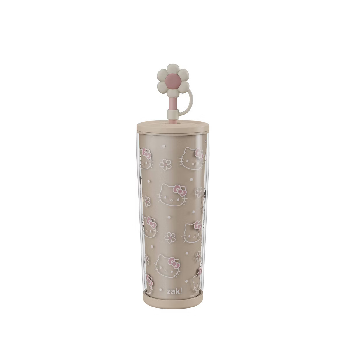 Zak Designs 25oz Double-Wall Plastic Straw Tumbler with Topper Hello Kitty | Target