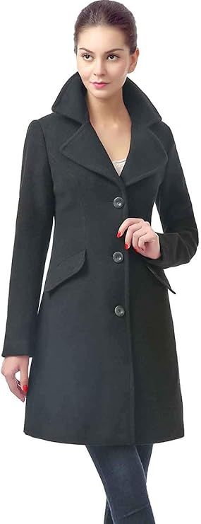 BGSD Women Sasha Wool Blend Walking Coat (Regular and Plus Size) | Amazon (US)