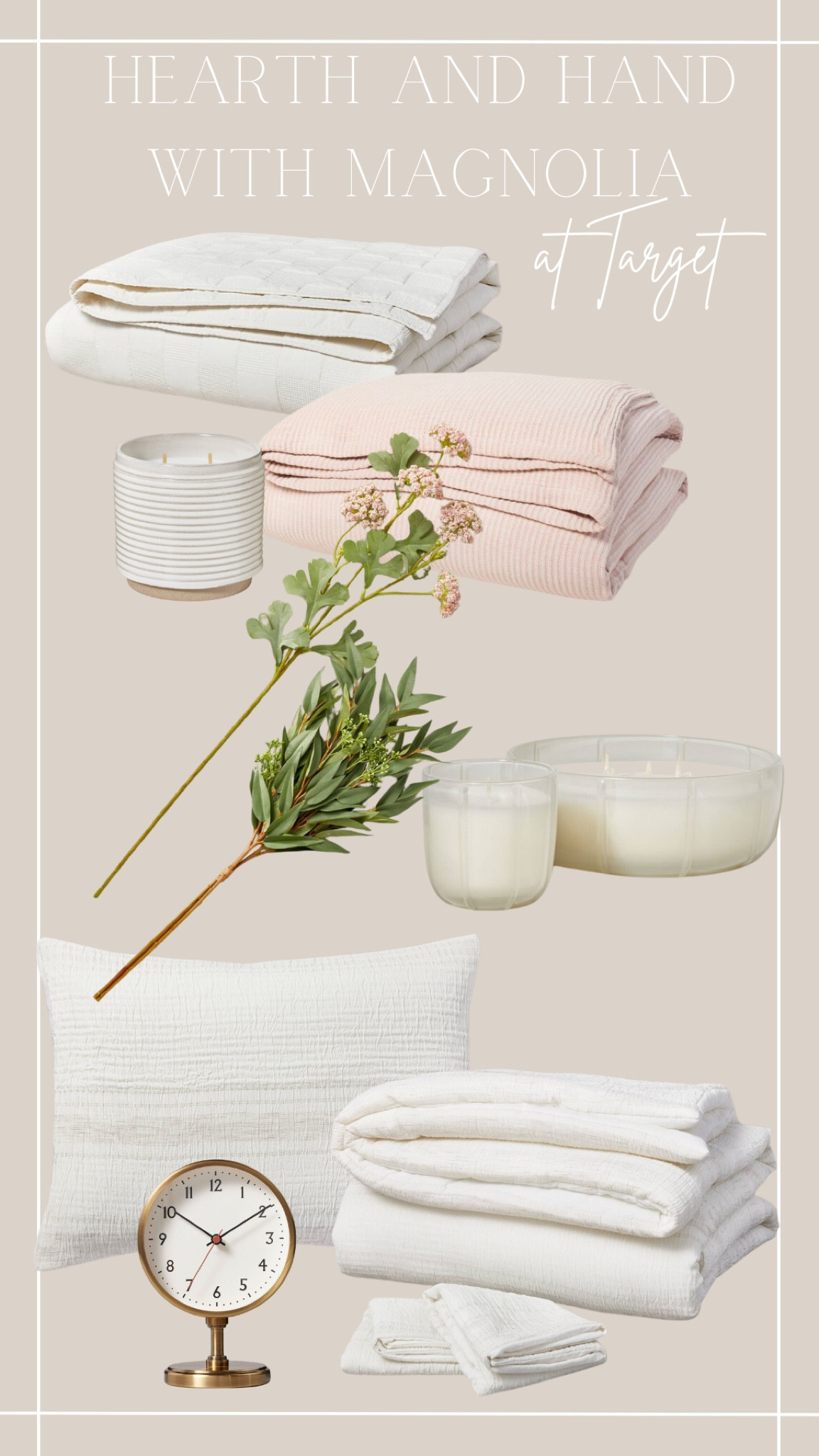 New hearth and hand with magnolia at target Springline. Beautiful bedding, lovely florals, delicious candles.

#LTKhome
