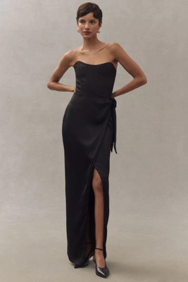 V. Chapman June Corset Jacquard Front-Slit Gown | Anthropologie (US)