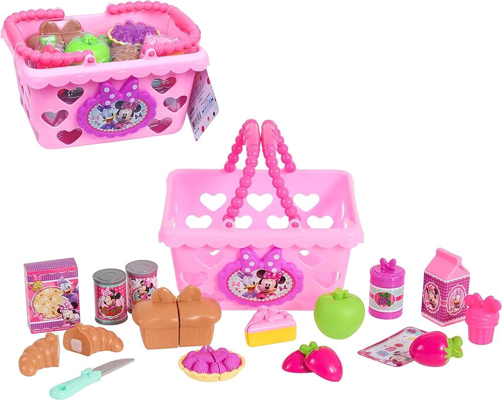 Minnie Bow-Tique Bowtastic Shopping Basket Set, Kids Toys for Ages 3 Up by Just Play | Amazon (US)