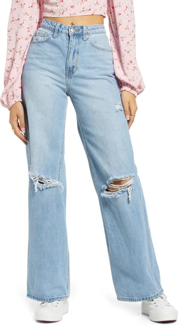 BP. Ripped Nonstretch Wide Leg Jeans | Nordstrom | Nordstrom
