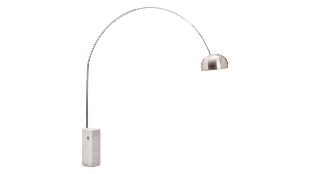 Arco Lamp - Arco Floor Lamp, Marble and Stainless Steel | Interior Icons