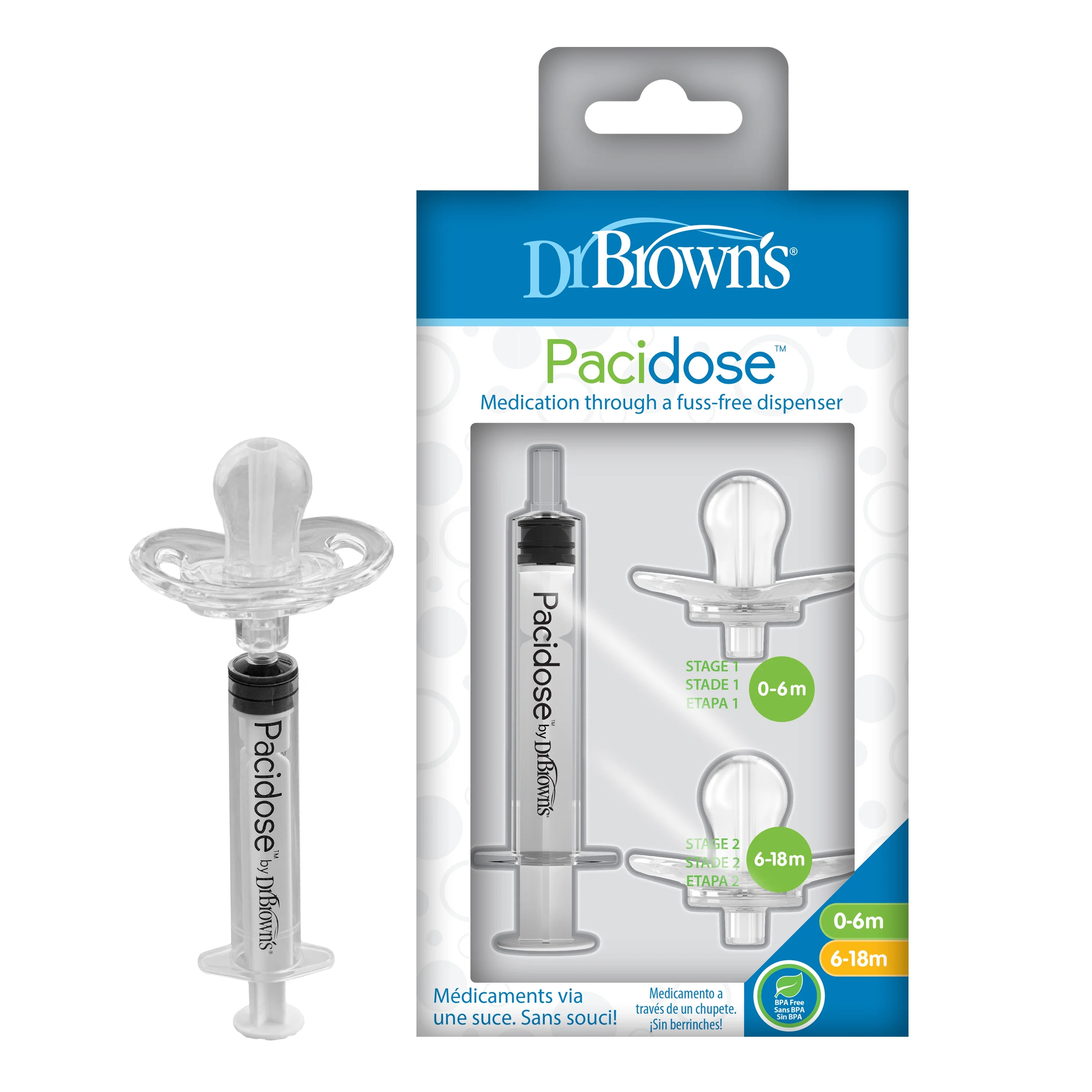 Dr. Brown's Pacidose Liquid Medicine Dispenser, Oral Syringe with Sizes  0-6 m and 6-18 m, BPA-Fr... | Walmart (US)