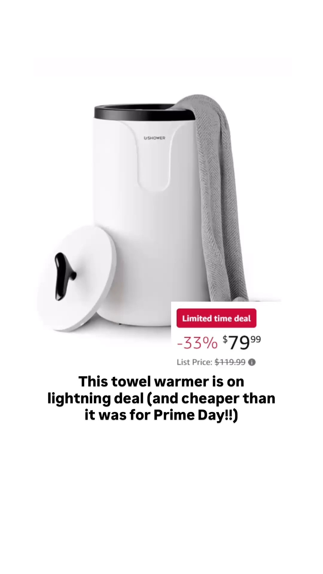 The towel warmer is on lightning deal right now! 

Such a great gift for parents, in-laws, or other hard to shop for people. 

#LTKHoliday #LTKGiftGuide #LTKHome