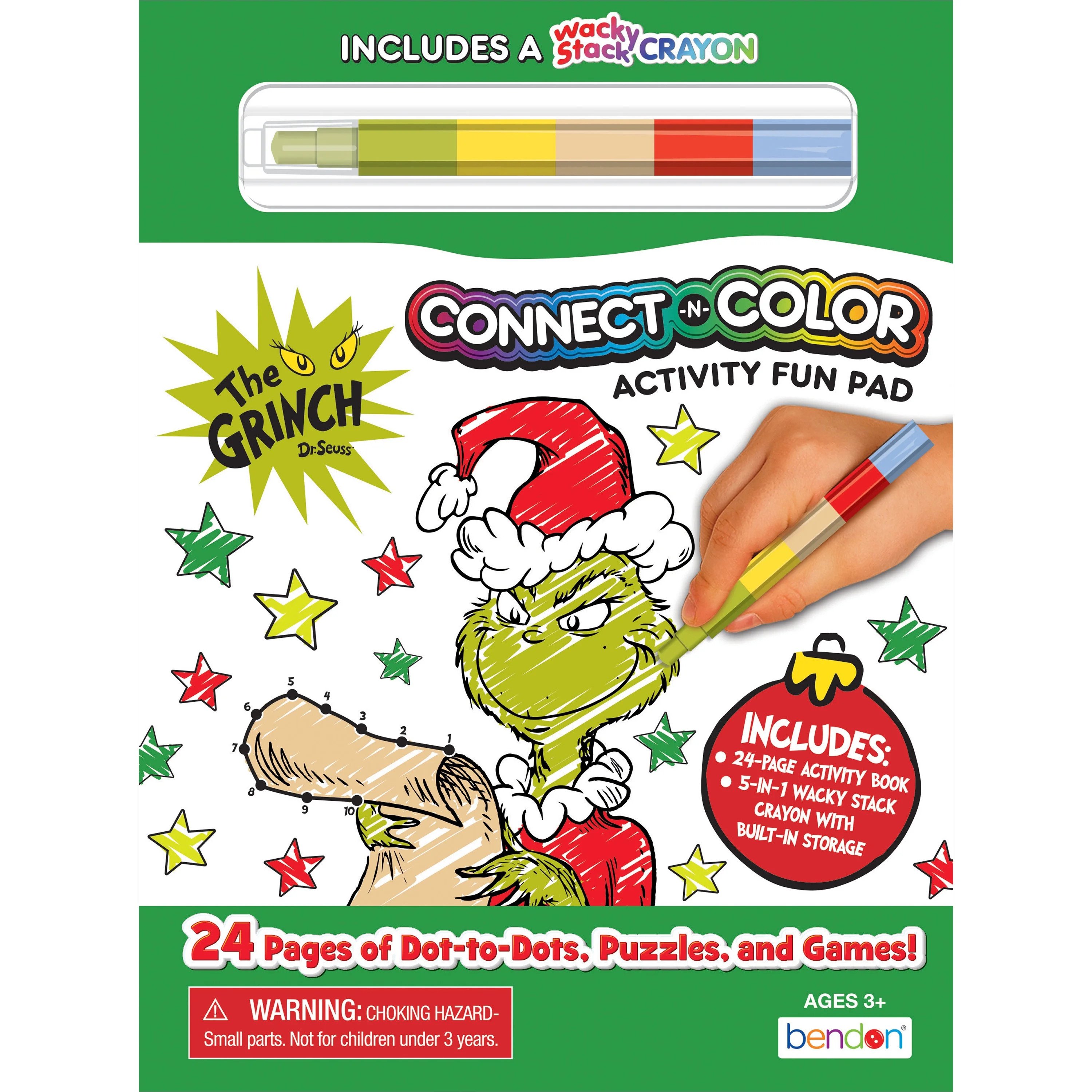 Dr. Seuss How The Grinch Stole Christmas 24-Page Coloring Book with 5 Crayons, Paperback by Bendo... | Walmart (US)