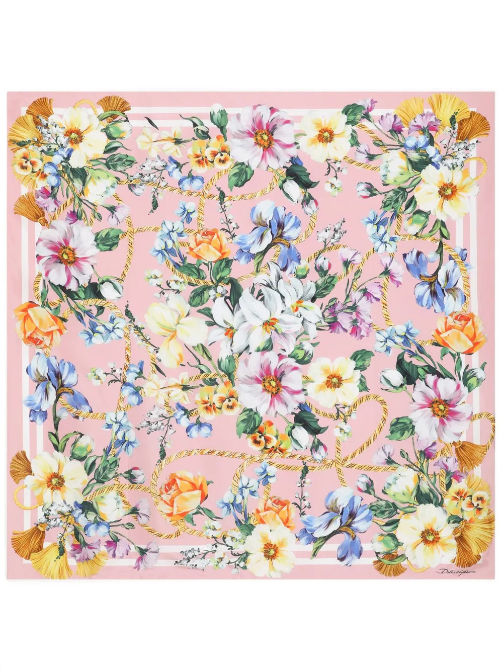 Dolce & Gabbana floral-print Scarf | Pink | FARFETCH | Farfetch Global
