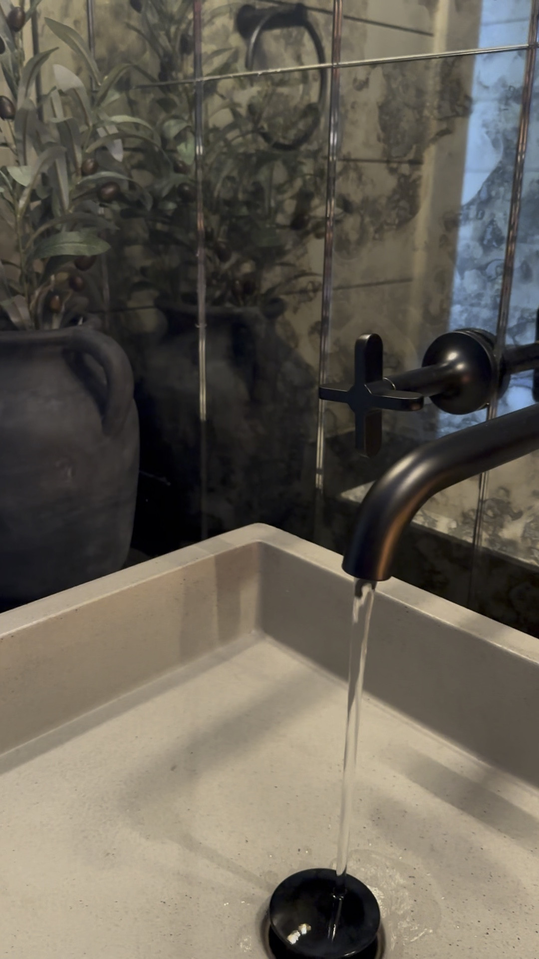 One of my favorite Amazon buys—Our concrete sink in the powder bath! I love the look of vessel sinks but they aren’t practical (at least for us) with all these boys in out house. But, since I keep the powder bath for guests and grown ups only, it works great in this space! 

#LTKHome #LTKVideo