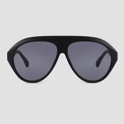 Women's Oversized Rubberized Plastic Aviator Sunglasses - Universal Thread™ Black | Target