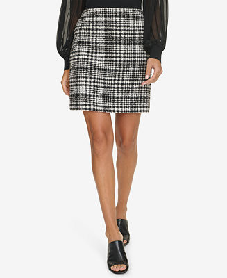Calvin Klein Women's Plaid Tweed Skirt - Macy's | Macy's