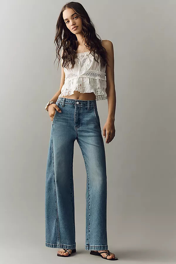 Lex Mid-Rise Tapered Jeans by Pilcro | Anthropologie (US)
