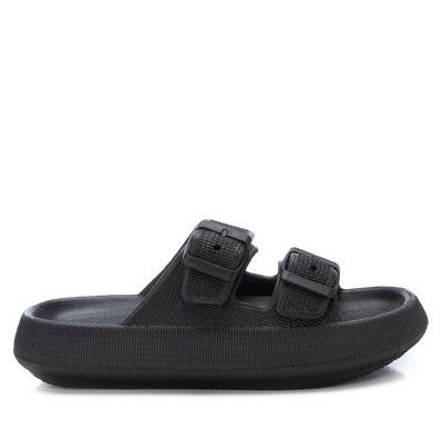 Xti Women's Rubber Flat Sandals 141190 - Black, 7 | Target