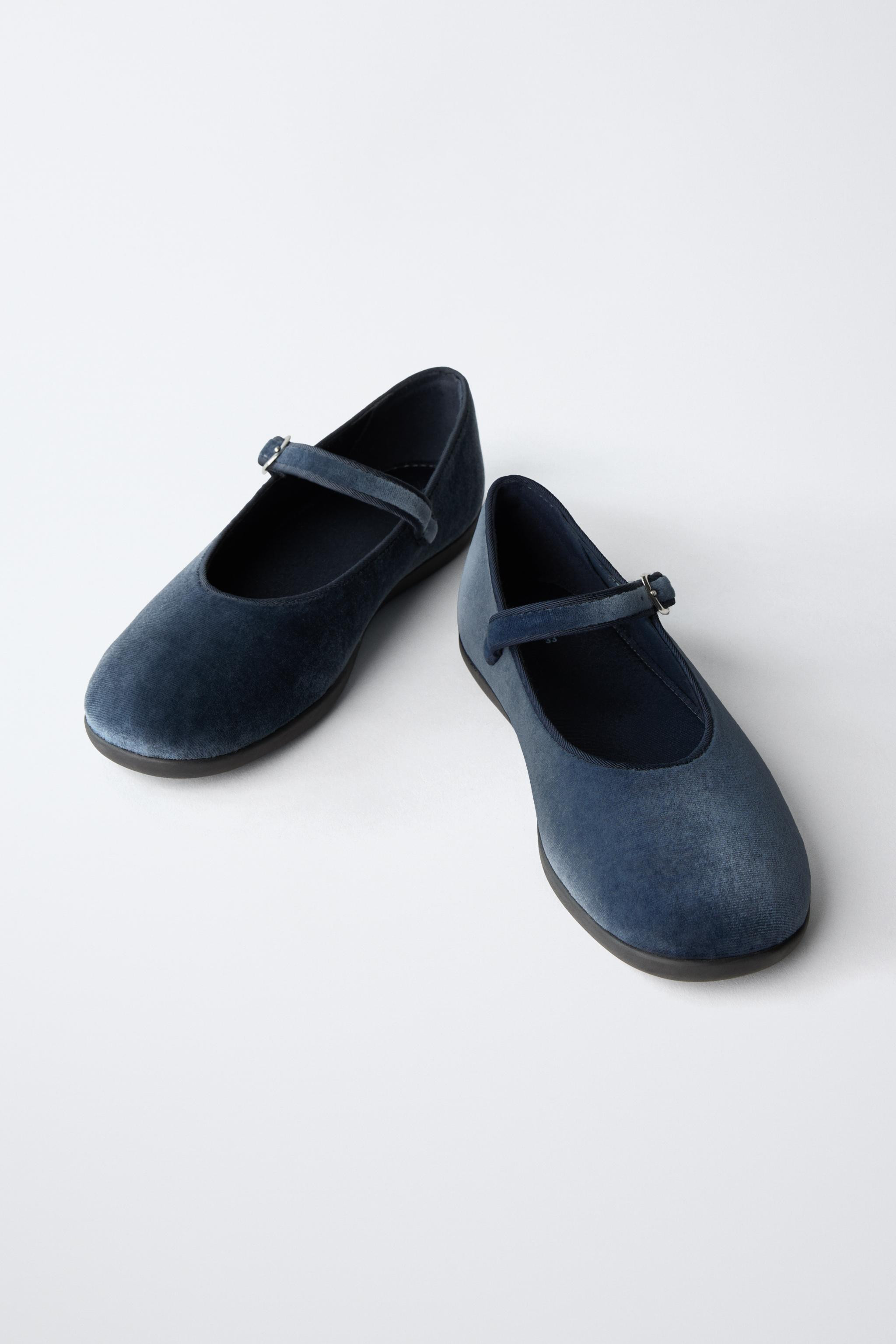 VELVET BALLET FLATS | Zara US