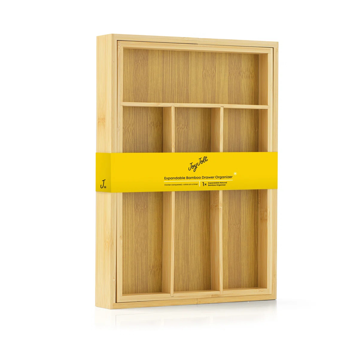 JoyJolt Bamboo Expandable Flatware Drawer Organizer for Kitchen Utensils | Wayfair North America