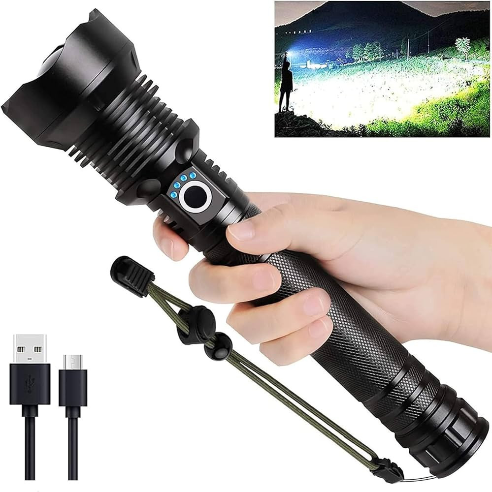 Rechargeable LED Flashlights High Lumens, 990000 Lumens Super Bright Flashlight with 5 Modes & Wa... | Amazon (US)