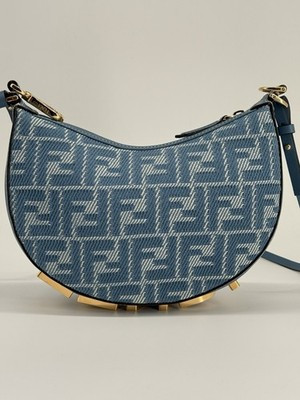 Fendi Fendigraphy Blue Hobo Shoulder Bag | eBay US