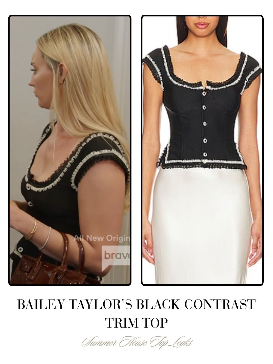 Bailey Taylor’s Black Contrast Trim Top 