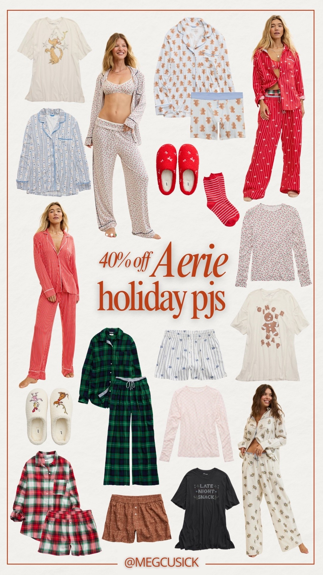 40% Aerie pjs❤️ the cutest holiday pjs I’ve seen this year!! 

#LTKSaleAlert #LTKSeasonal #LTKFindsUnder50
