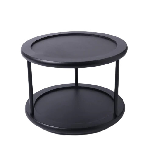 Better Homes & Gardens 2-Tier Black Bamboo Turntable Kitchen Table Organizer, 10.04" Dia x 7.09" ... | Walmart (US)