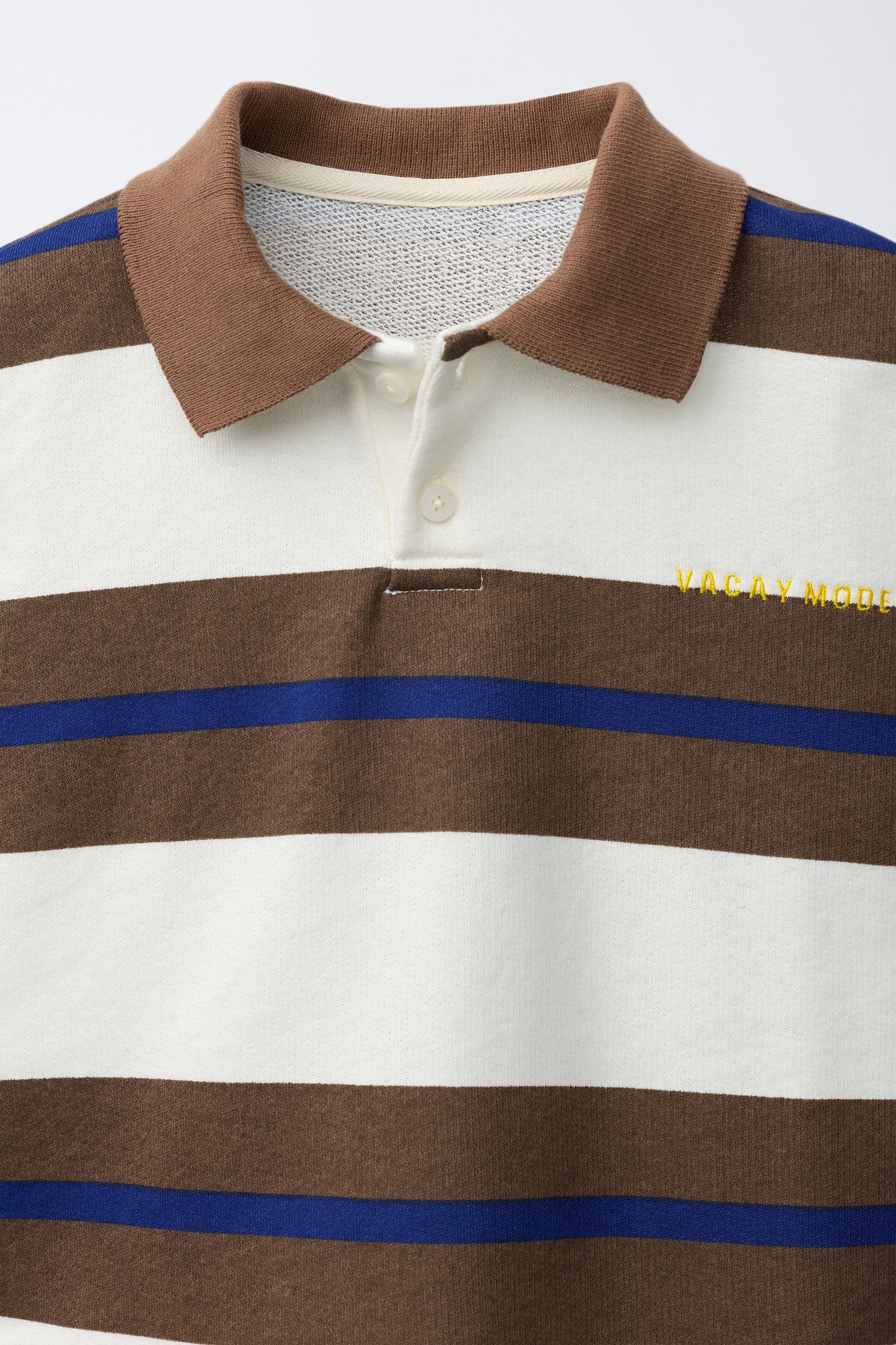 STRIPED POLO SWEATSHIRT | Zara US