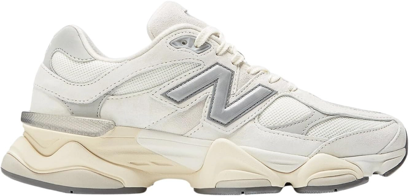 New Balance Women's 9060 Sneakers, White Grey, 5 Medium US | Amazon (US)