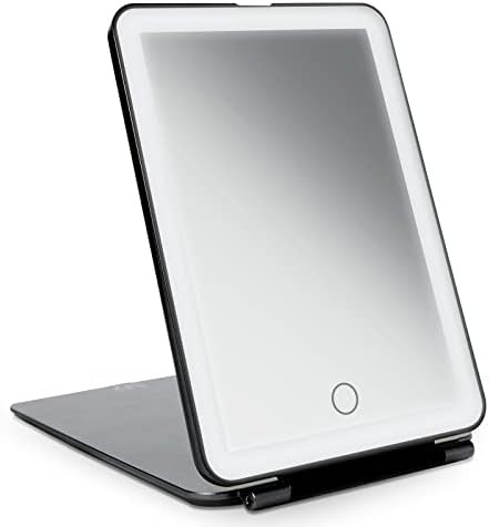 Vanity Planet Mini Pose LED Travel Mirror, Onyx (Black) - 3 LED Colors for Consistent Lighting wi... | Amazon (US)