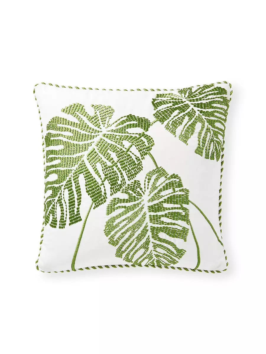 Embroidered Icon Outdoor Pillow Cover | Serena and Lily