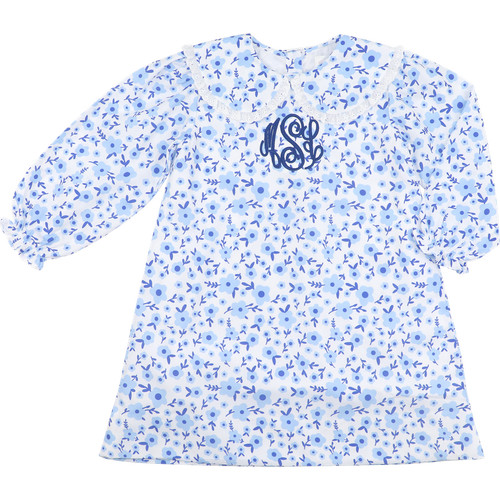 Navy And Blue Floral Print Dress | Cecil and Lou