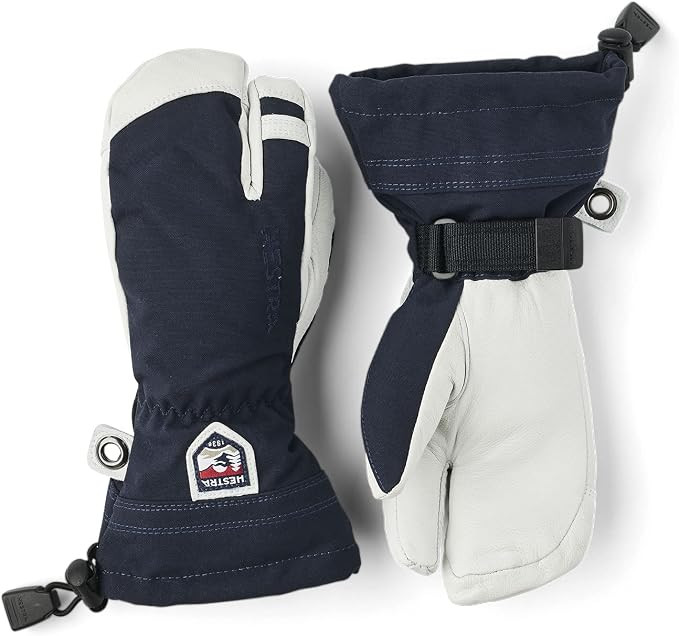 Hestra Army Leather Heli Ski Junior Mitt (Youth 4-13yrs) | Waterproof, Insulated Classic 3-Finger... | Amazon (US)