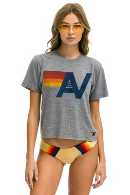 LOGO BOYFRIEND TEE - HEATHER GREY | Aviator Nation
