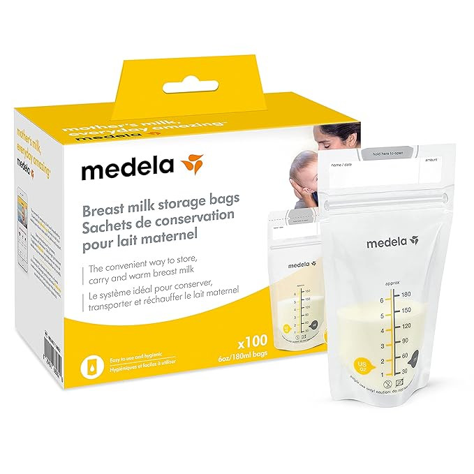 Medela Breast Milk Storage Bags, 100 Count, Ready to Use Breastmilk Bags for Breastfeeding, Self ... | Amazon (US)