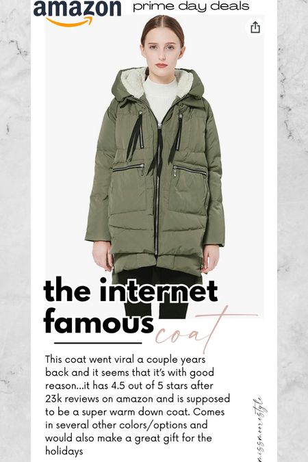 The internet famous Amazon coat is on sale during prime day! 

Orolay coat, Amazon coat, prime day, Amazon prime day, winter coat 

#LTKxPrimeDay #LTKunder100 #LTKsalealert
