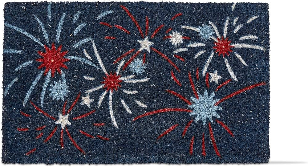TAG 4th of July Coir Doormat Red White and Blue Patriotic Americana Fireworks 18"x30" Blue | Amazon (US)