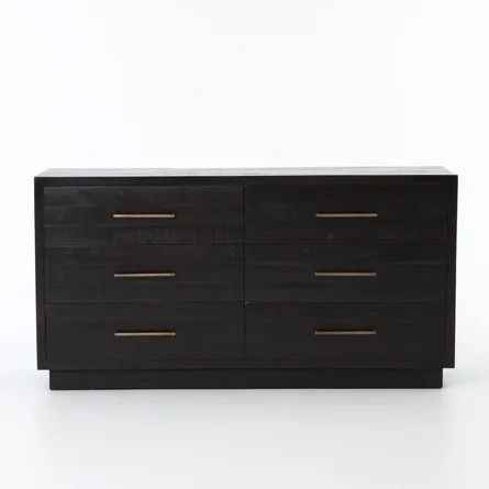 Four Hands Suki Hadley 6 Drawer 60" W Solid Wood Double Dresser | Perigold | Wayfair North America