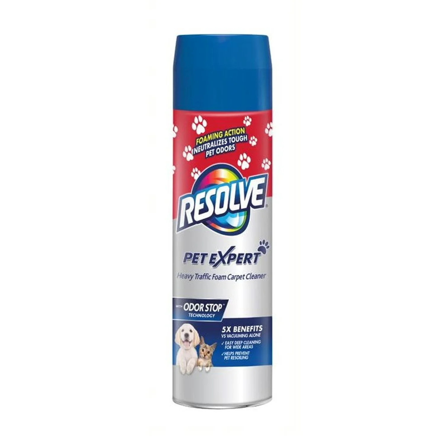 Resolve Pet High Traffic Carpet Stain Cleaner Solution and Odor Remover Foam, 22oz | Walmart (US)