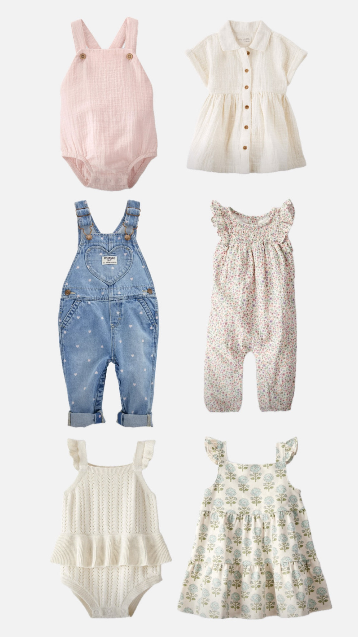 Outfit ideas for one year old photos for baby girl - rompers, dresses, overalls. 

#LTKStyleTip #LTKKids #LTKBaby