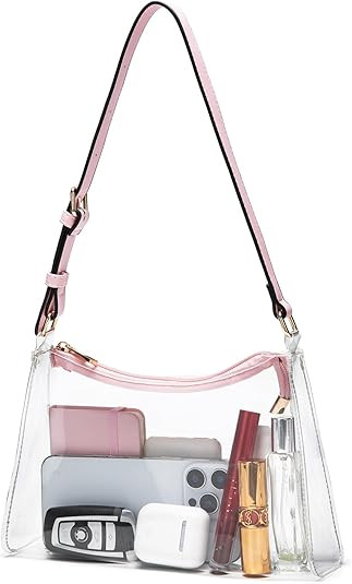 Clear Bag for Stadium Events - Adjustable Strap Clear Shoulder Bag for Concerts & Sports, Game Da... | Amazon (US)