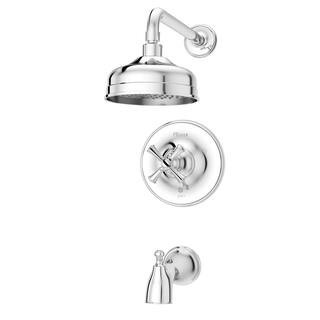 Tisbury 1-Handle Tub and Shower Faucet Trim Kit in Polished Chrome (Valve Not Included) | The Home Depot