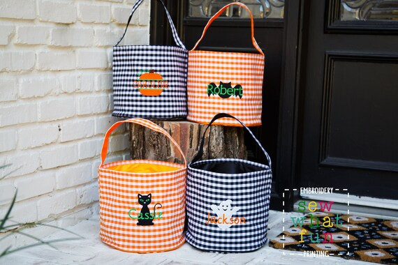Trick or Treat Bag Trick-or-treat Bucket Halloween Bucket - Etsy | Etsy (US)